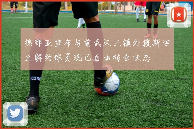 热那亚宣布与前武汉三镇外援斯坦丘解约球员现已自由转会状态